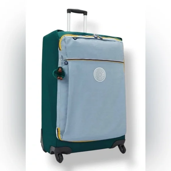 Kipling Darcey LARGE 29” Rolling Luggage Carry on Suitcase Robins Egg Cbt - Picture 2 of 13
